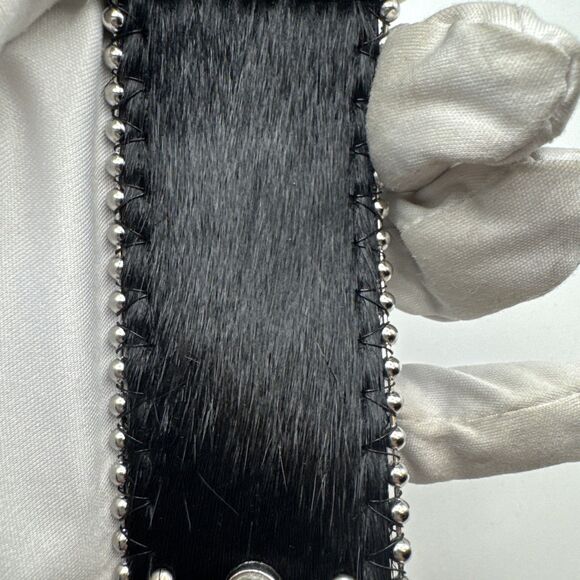 New Kuromi Belt Misanthrope Studios Black Rhinestone Studded Pony Hair Belt main image 12